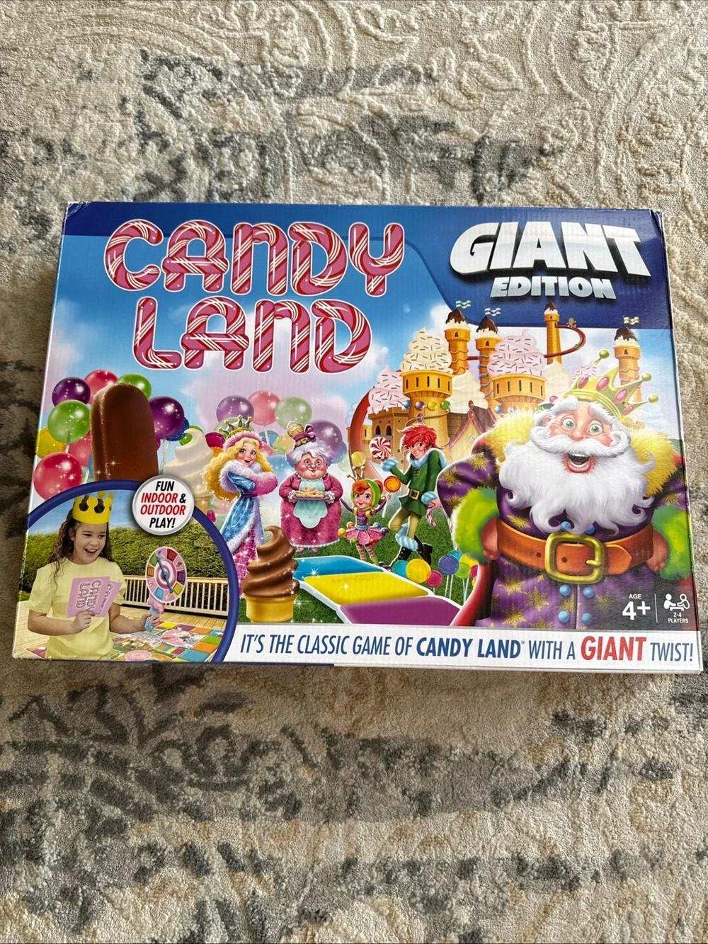 Hasbro Candy Land Giant Edition Board Game — Purple, Blue, Green, Pink, Yellow